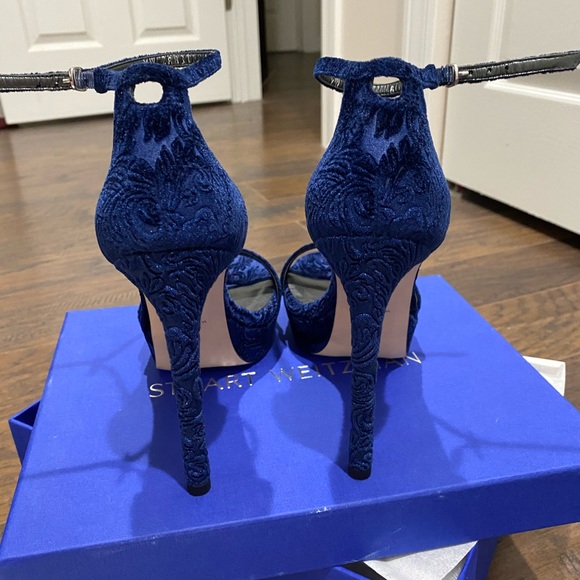 Stuart Weitzman Velvet Sandals US Size 8 💫 - Picture 4 of 8